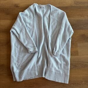 Pure Collection Open Front Wool Cashmere Knit Cardigan Size Large 12